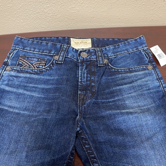 🕳NWT Big Star Union Vintage Jeans Thick Stitch Embroidered - Picture 6 of 10
